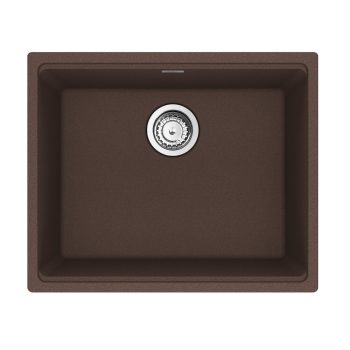 Franke Maris Undermount 21.7-in x 17.8-in Granite Single Bowl Kitchen Sink in Mocha