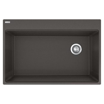 Franke Maris Topmount 33-in x 22-in Granite Single Bowl Kitchen Sink in Slate Grey