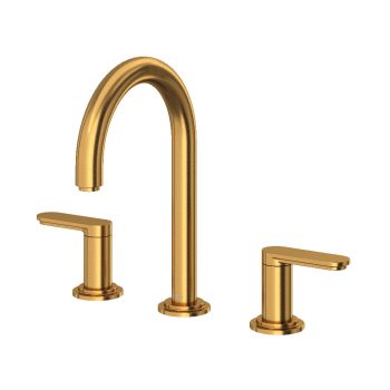 Riobel AARD08BG – Arca™ Widespread Lavatory Faucet With C-Spout