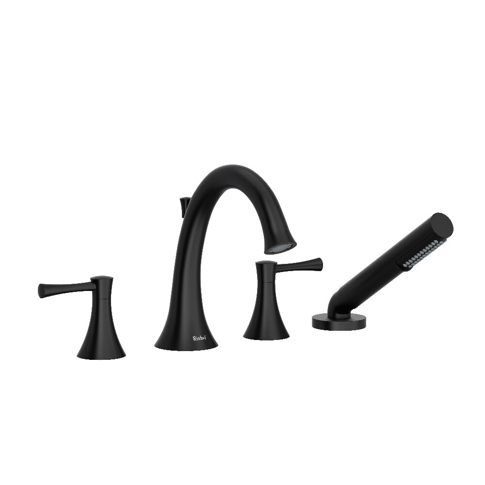 Riobel ED12LBK - Edge 4-Hole Deck Mount Tub Filler Riobel ED12LBK - Edge 4-Hole Deck Mount Tub Filler