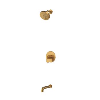 Riobel KIT4744AABG – Type T/P (Thermostatic/Pressure Balance) 1/2″ Coaxial 2-Way No Share With Showerhead And Tub Spout