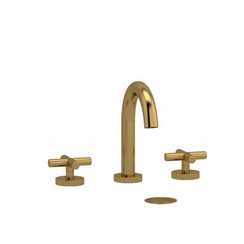 Riobel RU08+BG – Riu™ Widespread Lavatory Faucet With C-Spout