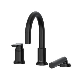 Riobel TAA10BK – Arca™ 3-Hole Deck Mount Tub Filler Trim