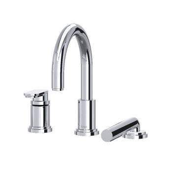 Riobel TAA10C – Arca™ 3-Hole Deck Mount Tub Filler Trim