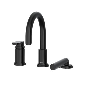 Riobel TAA16BK – Arca™ 3-Hole Deck Mount Tub Filler Trim