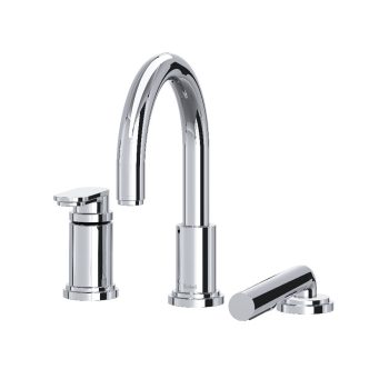 Riobel TAA16C – Arca™ 3-Hole Deck Mount Tub Filler Trim