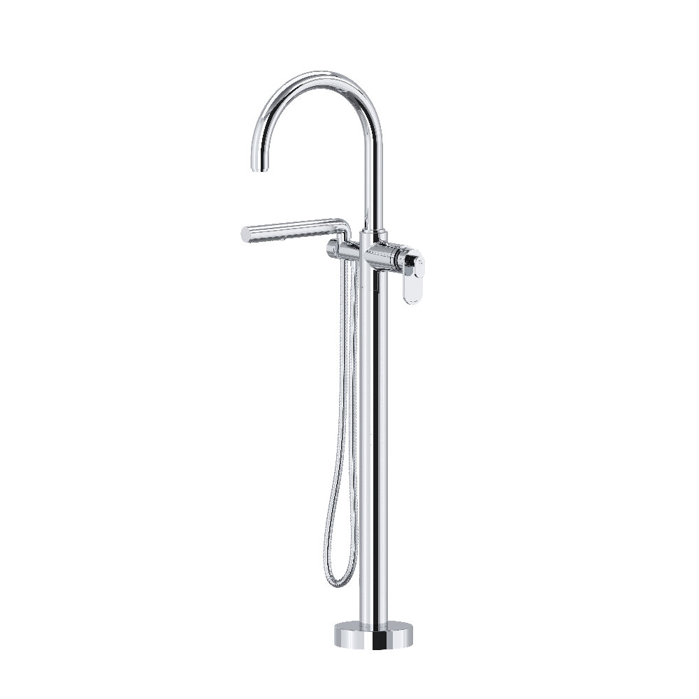 Riobel TAA39C – Arca™ Single Hole Floor Mount Tub Filler Trim