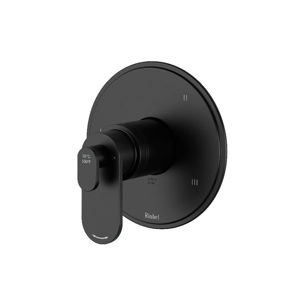 Riobel TAA45BK – Arca™ 1/2″ Therm & Pressure Balance Trim With 5 Functions