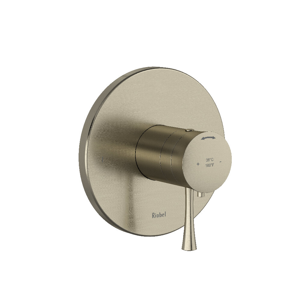Riobel TEDTM44BN - Edge 1/2" Therm & Pressure Balance Trim With 2 Functions Riobel TEDTM44BN - Edge 1/2" Therm & Pressure Balance Trim With 2 Functions