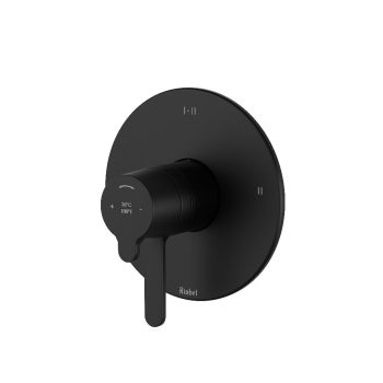 Riobel TNB23BK – Nibi™ 1/2″ Therm & Pressure Balance Trim With 3 Functions