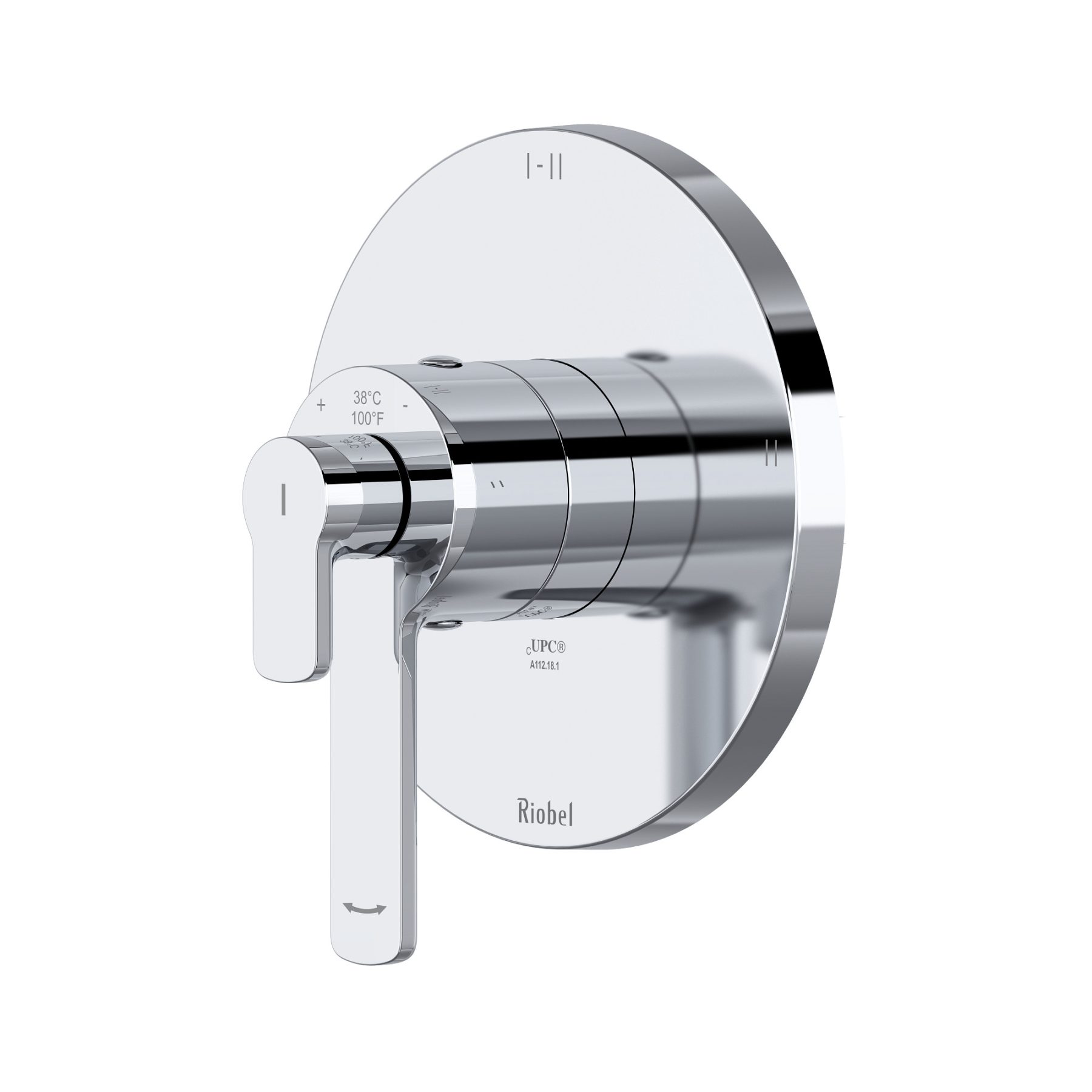 RIOBEL PRO – Jazz 1/2″ Therm & Pressure Balance Trim With 3 Functions