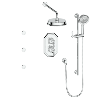 Vogt SET.C1.320.810 – Carinthia 3-Way TH Shower Kit with Body Jets
