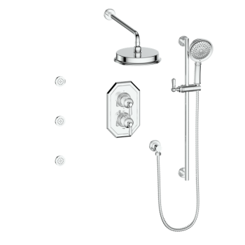 Vogt SET.C2.320.810 – Carinthia 3-Way TH Shower Kit with Body Jets