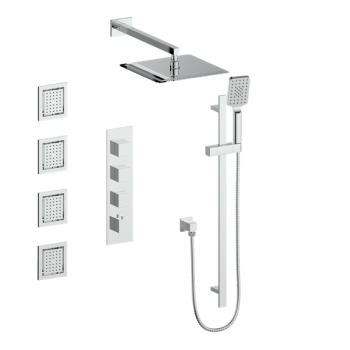 Vogt SET.KG.350.930 – Kapfenberg 3/4″ High-Flow TH Shower Kit with Body Jets