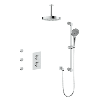 Vogt SET.M1.320.816 – Mond 3-Way TH Shower Kit with Body Jets and 6″ Ceiling Arm