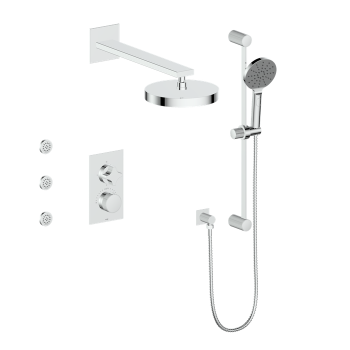 Vogt SET.M2.320.810 – Mond 3-Way TH Shower Kit with Body Jets