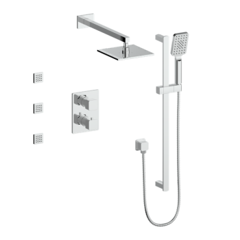 Vogt SET.NU.320.810 – Niveau 3-Way TH Shower Kit with Body Jets