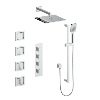 Vogt SET.NU.350.930 – Niveau 3/4″ High-Flow TH Shower Kit with Body Jets