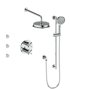 Vogt SET.Z4.320.810 – Zehn 3-Way TH Shower Kit with Body Jets