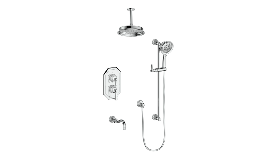 Vogt TM.C22.320.316 - Carinthia Trim for 3-Way TH Shower Kit with 6" Ceiling Arm Vogt TM.C22.320.316 - Carinthia Trim for 3-Way TH Shower Kit with 6" Ceiling Arm