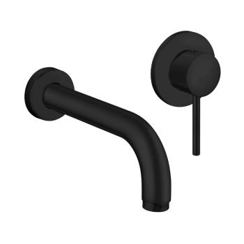 AQUADESIGN – Piper Wallmount Lavatory Faucet – Matte Black